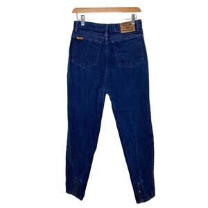 Vintage Jordache High Rise Jeans Zipper Detail Hem Denim Pants Women’s Waist 26”
